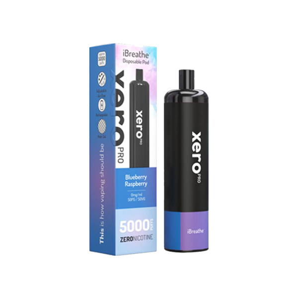 0mg iBreathe Xero Pro Disposable Vape Pod 5000 Puffs - 2d0116-20