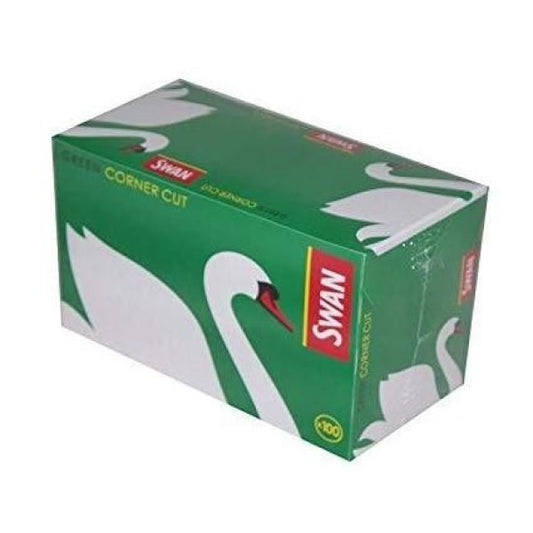100 Swan Green Regular Corner Cut Rolling Papers - 2d0116-20