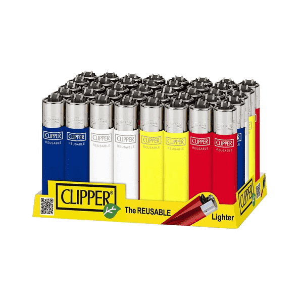40 Clipper CP11RH Classic Large Flint Solid Branded Lighters - CL1C203UKH - Vape Center
