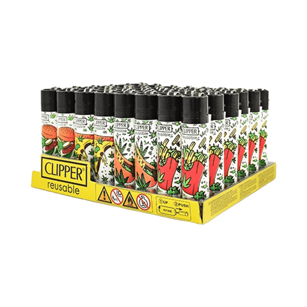 40 Clipper Classic Large Flint Leaves Fast Food - CL3C1524UK - Vape Center