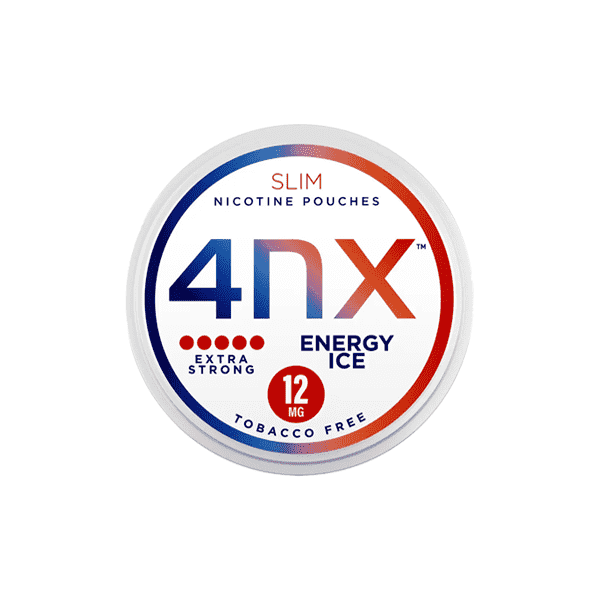 4NX 12mg Energy Ice Slim Nicotine Pouches - 20 Pouches - Vape Center