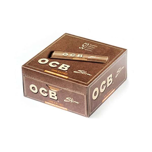 50 OCB Virgin King Size Unbleached Rolling Papers - Vape Center