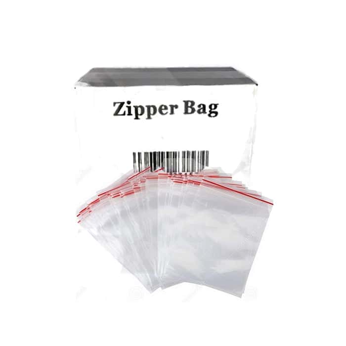 5 x Zipper Branded 75mm x 75mm Clear Baggies - Vape Center