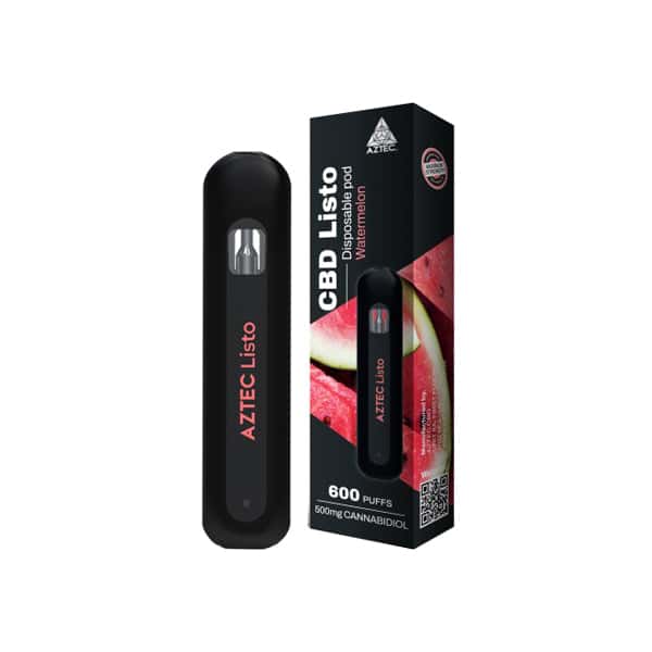 Aztec CBD Listo 500mg CBD Disposable Vape Pen - 1ml 600 Puffs - Vape Center