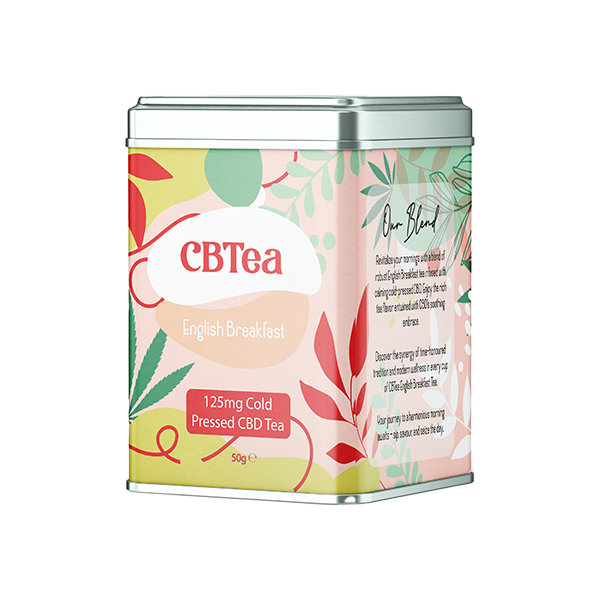 CBTea 125mg Cold Pressed Full Spectrum CBD English Breakfast 50g - Vape Center