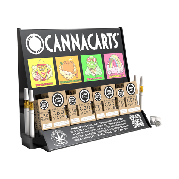 Cannacarts 420 POS Display Unit Set - 25 CBD Vapes - Vape Center