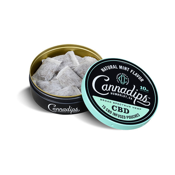 Cannadips 150mg CBD Snus Pouches - Natural Mint - Vape Center