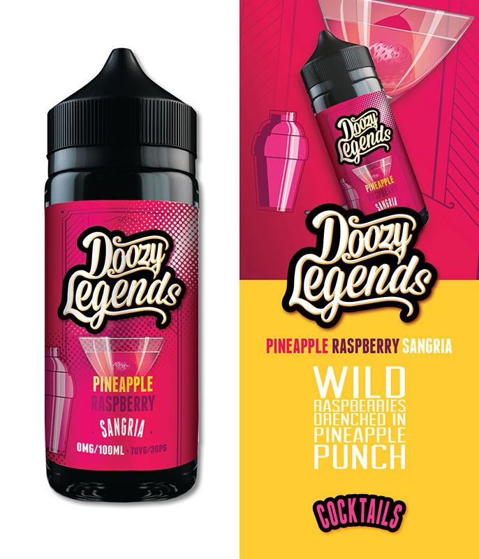 Doozy Vape - Legends - 100ml - Pineapple Raspberry Sangria - Vape Center