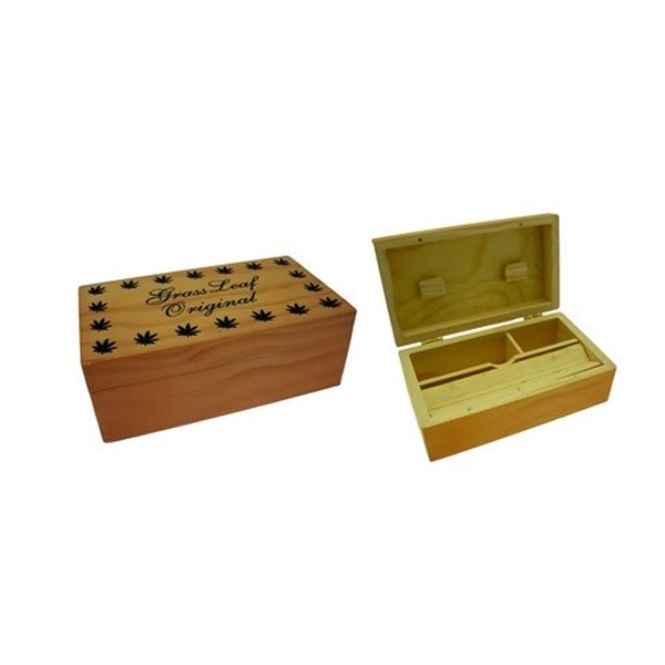 Grass Leaf Original Medium Wooden Storage Box - Vape Center