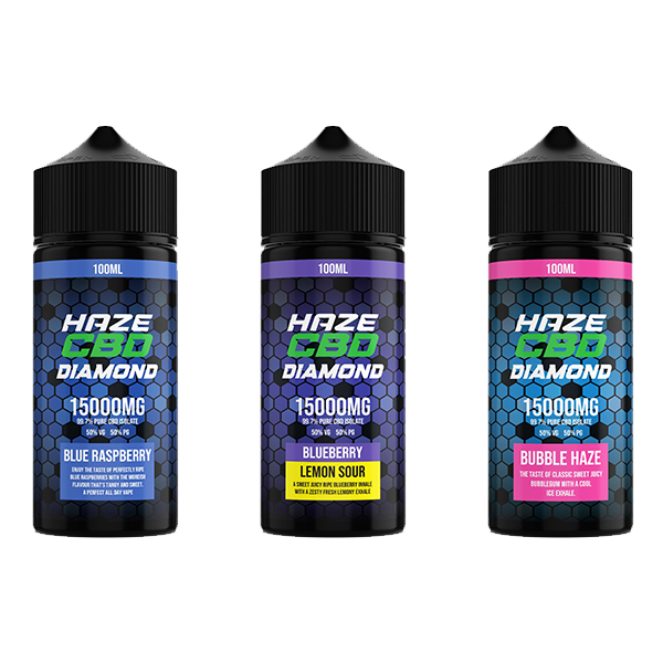 Haze CBD Diamond 15000mg CBD E-Liquid 100ml - Vape Center