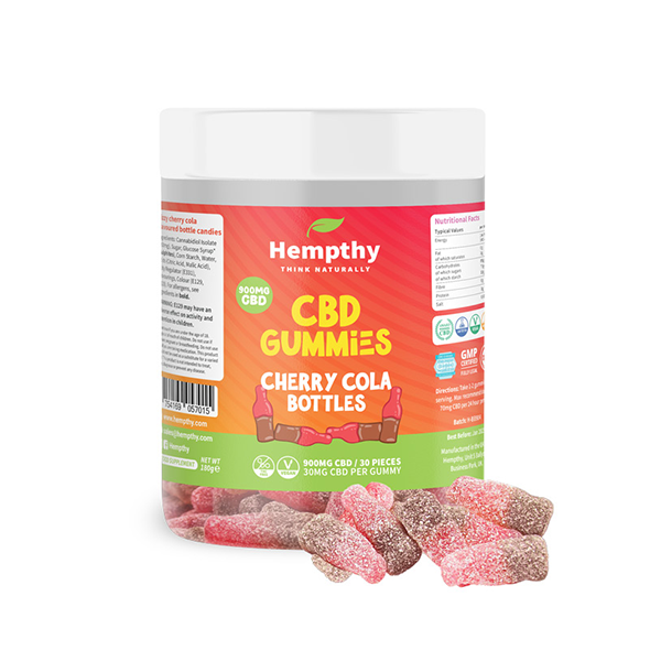 Hempthy 900mg CBD Cherry Cola Bottles - 30 Pieces - Vape Center