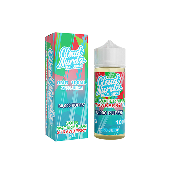 0mg Cloud Nurdz Bar Juice 100ml Shortfill (50VG/50PG)