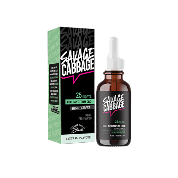 Savage Cabbage 750mg CBD Oil Natural 30ml - Vape Center