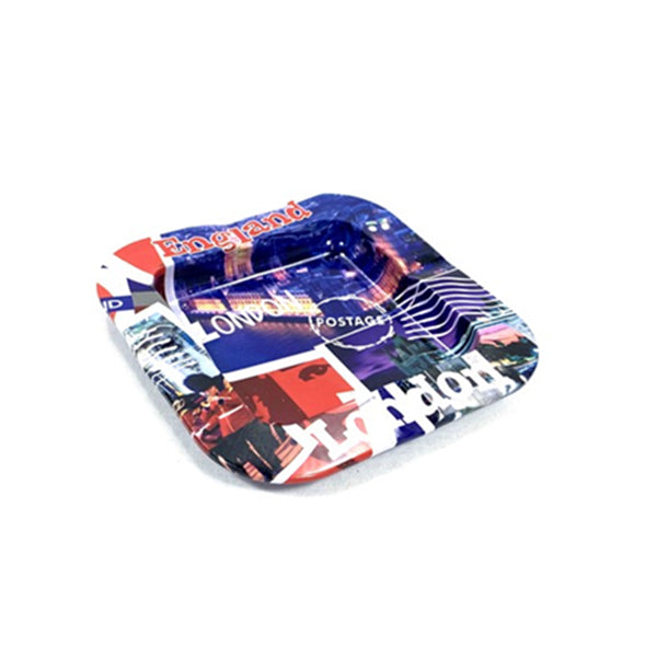 Square Metal Ash Tray - Mix Designs - Vape Center