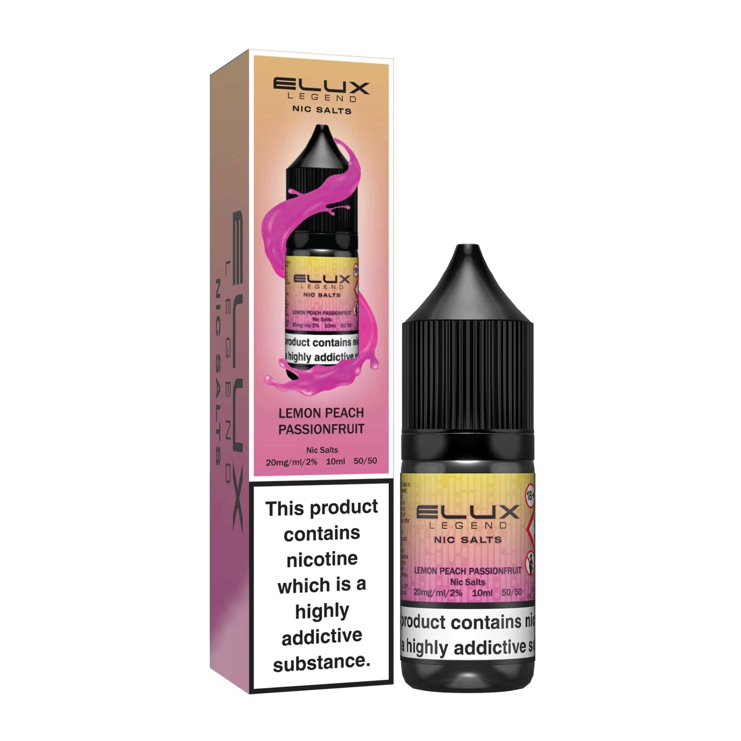 Elux Lemon Peach Passion Fruit Nic Salt Eliquid