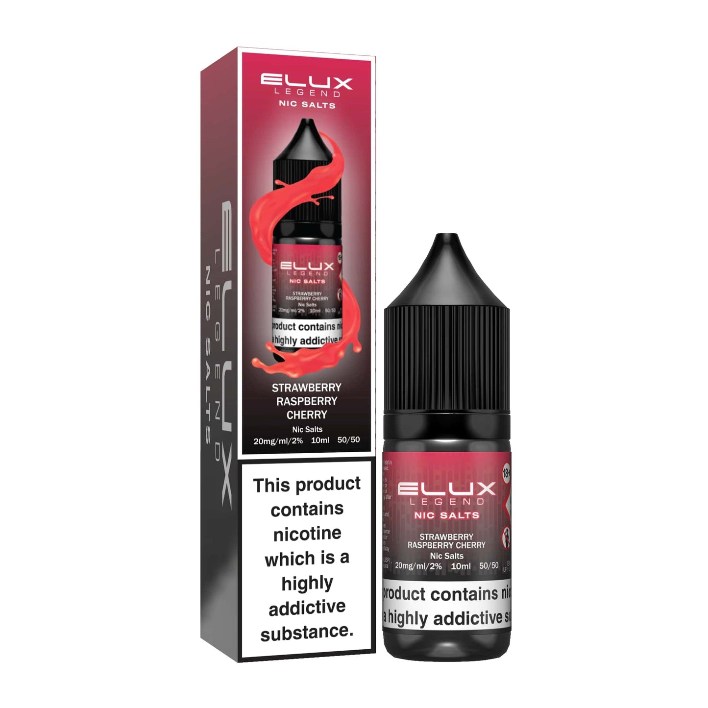 Elux Strawberry Raspberry Cherry Nic Salt Eliquid