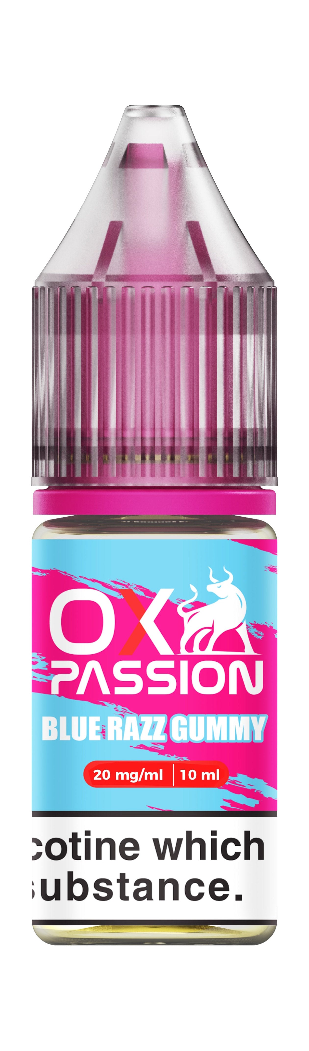 Ox Passion Blue Razz Gummy Nic Salt E-Liquid 10ml