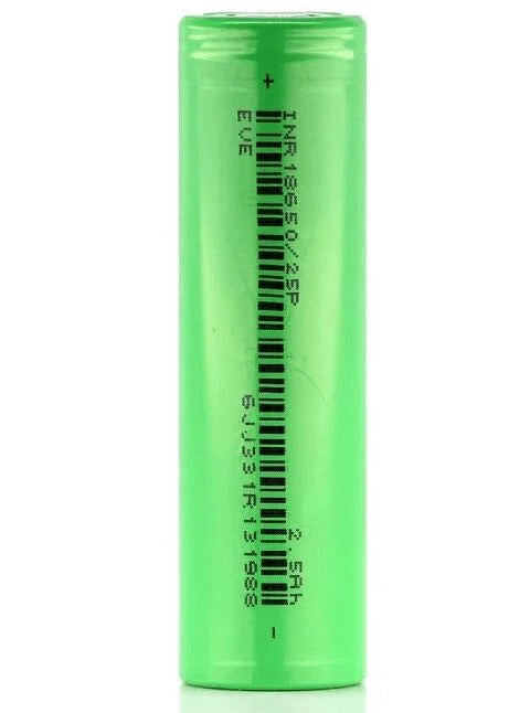 EVE 25P - 18650 Battery - 2500mAh - 20A -Max 55W Single / Max 110W Dual