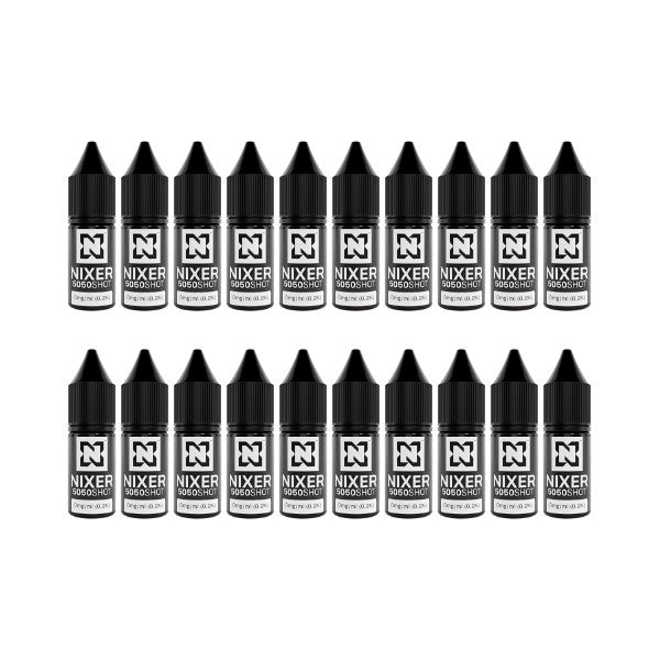 Nixer 0MG Nic Shot 50/50 Zero Nicotine Shot - 20 Pack