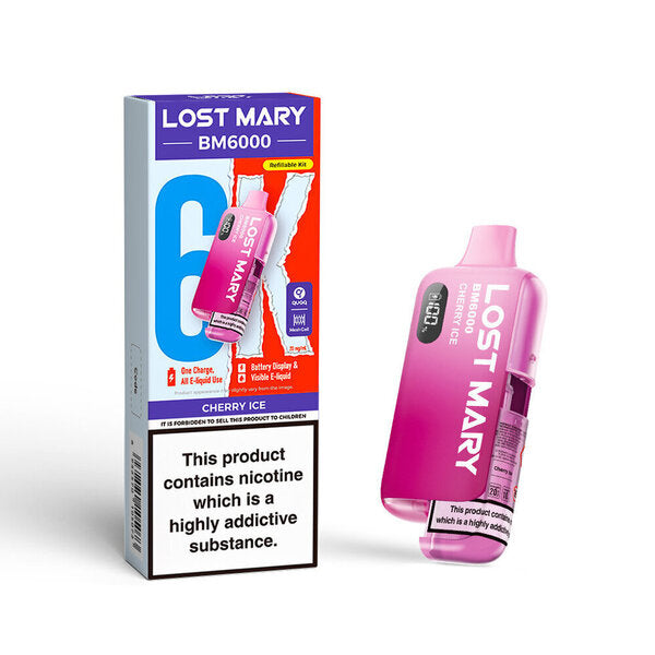 Lost Mary BM6000 Pre-Filled Pod Kit | Cherry Ice 20mg