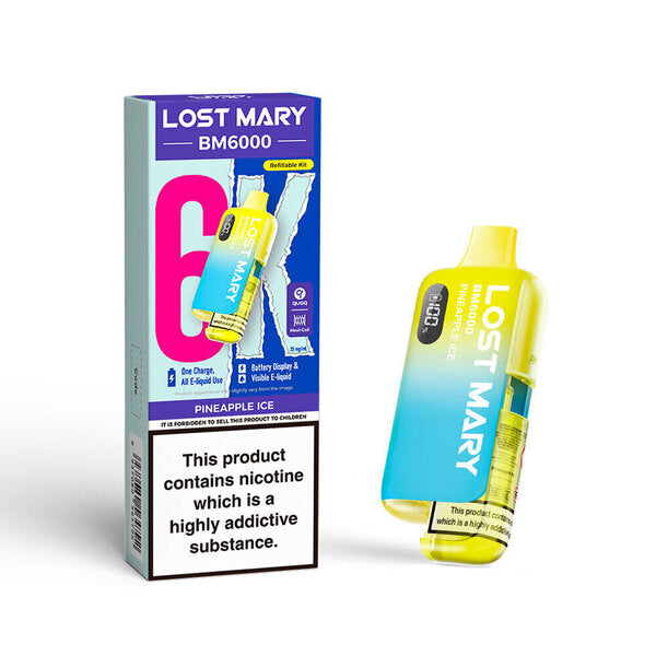 Lost Mary BM6000 Pre-Filled Pod Kit | Pineapple Ice 20mg