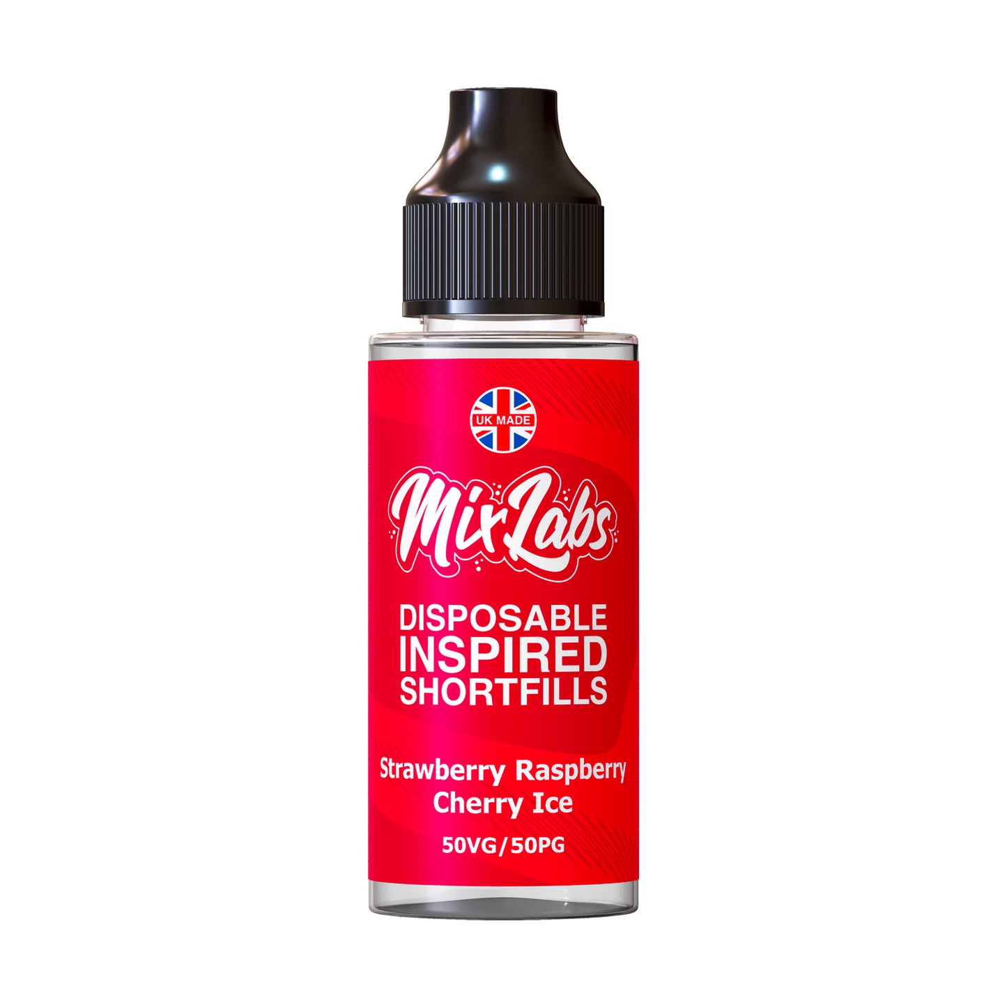 Mix Labs Strawberry Raspberry Cherry Ice 100ml Shortfill Eliquid
