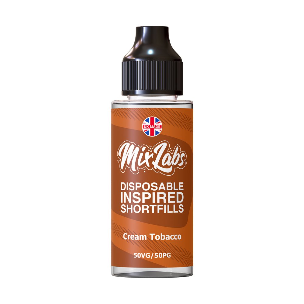 Mix Labs Cream Tobacco 100ml Shortfill Eliquid