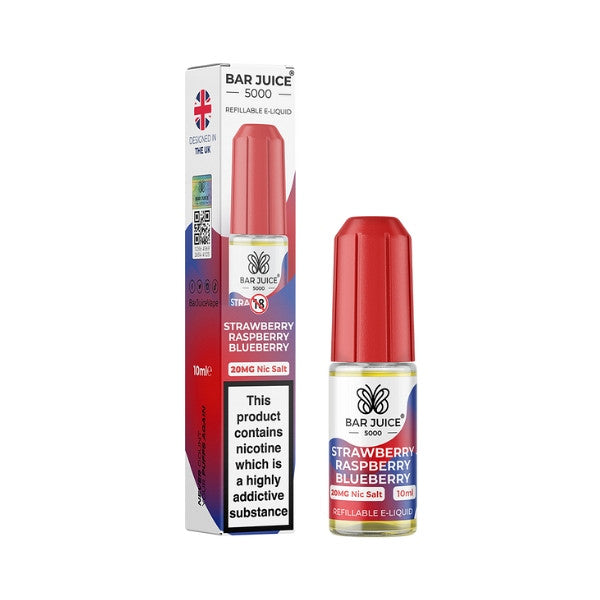 Bar Juice Strawberry Raspberry Blueberry Nic Salt Eliquid