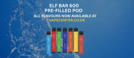Elf Bar 600 Prefilled Pod Kit – All Flavours Now Available at VapeCenter UK