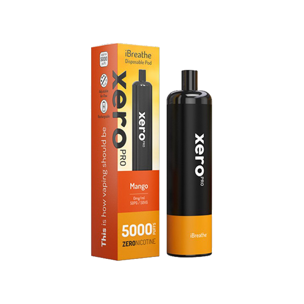 0mg iBreathe Xero Pro Disposable Vape Pod 5000 Puffs - Vape Center