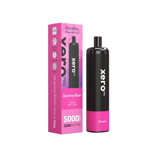 0mg iBreathe Xero Pro Disposable Vape Pod 5000 Puffs - Vape Center