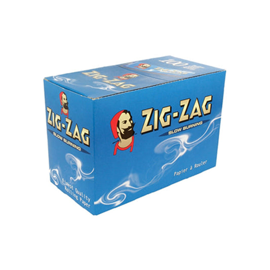 100 Zig-Zag Blue Regular Size Rolling Papers - 2d0116-20