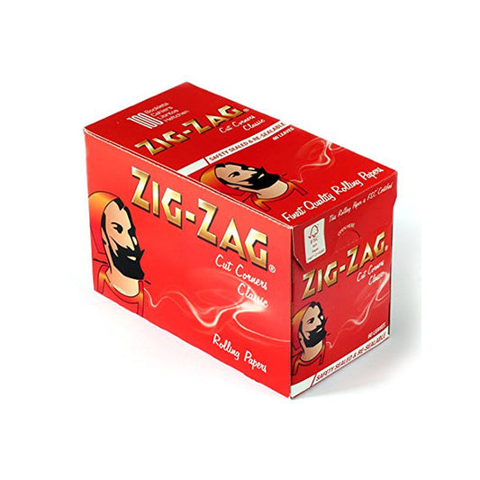 100 Zig-Zag Red Regular Size Rolling Papers - 2d0116-20