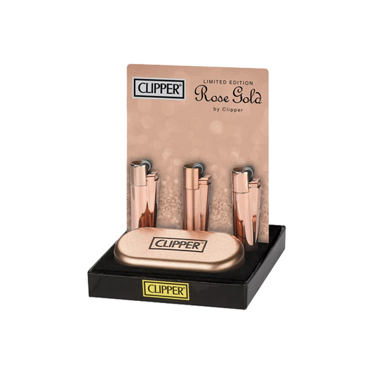 12 Clipper CMP11R Metal Flint Rose Gold Lighters - CM0S057UK - 2d0116-20