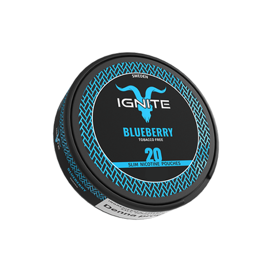 12mg Ignite Blueberry Slim Nicotine Pouch - 20 Pouches - 2d0116-20