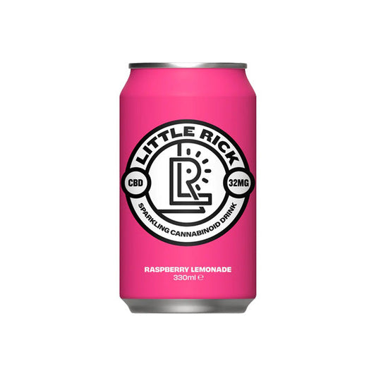 12 x Little Rick 32mg CBD Sparkling 330ml Raspberry Lemonade - 2d0116-20