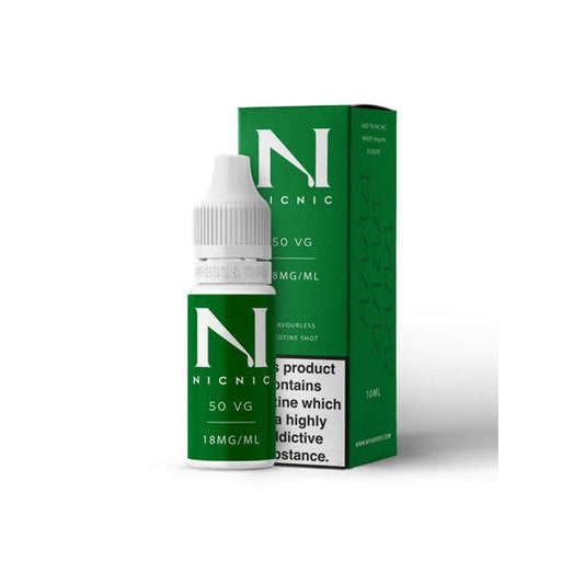 18mg Nic Nic Flavourless Nicotine Shot 10ml 50VG - 2d0116-20