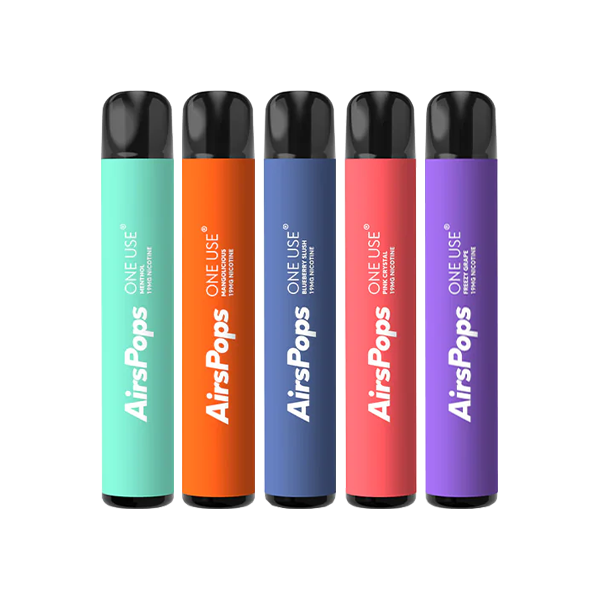 19mg AirsPops By Airscream One Use Disposable Vape Device 800 Puffs - Vape Center