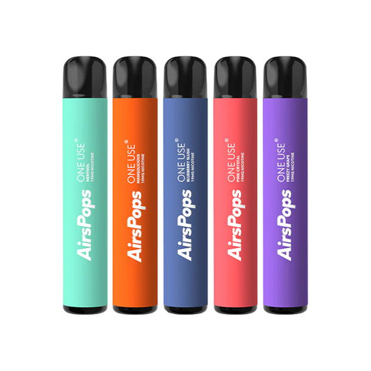 19mg AirsPops By Airscream One Use Disposable Vape Device 800 Puffs - Vape Center
