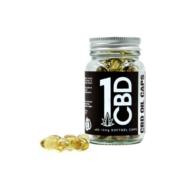 1CBD Soft Gel Capsules 10mg CBD 60 Capsules - Vape Center