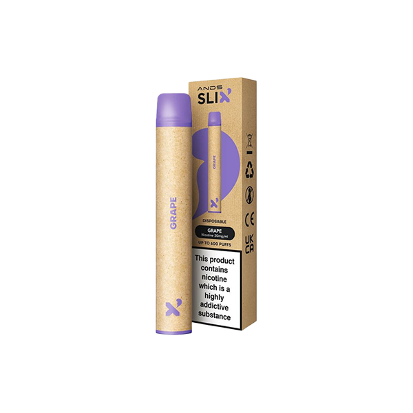 20mg ANDS Slix Recyclable Disposable Vape Device 600 Puffs - Vape Center