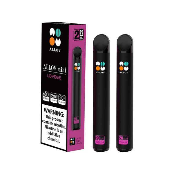 20mg Allov Mini Disposable Vape Device Twin Pack 1200 Puffs - Vape Center