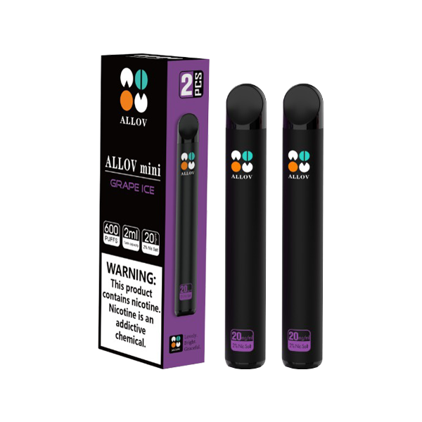 20mg Allov Mini Disposable Vape Device Twin Pack 1200 Puffs - Vape Center