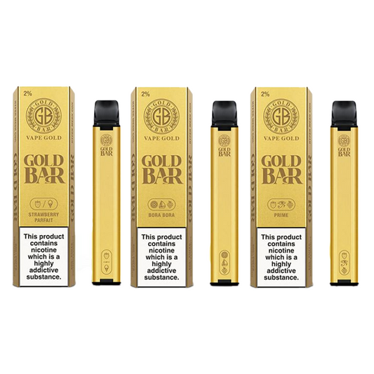 20mg Gold Bar Disposable Vape 600 Puffs - Vape Center
