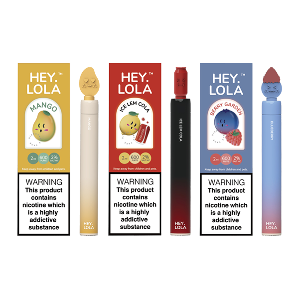 20mg Hey Lola Disposable Vape Device 600 Puffs - Vape Center