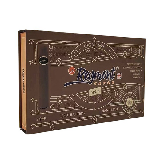 20mg Reymont Cigars 600 Disposable Gift Box 5 pack - 3000 Puffs - 2d0116-20