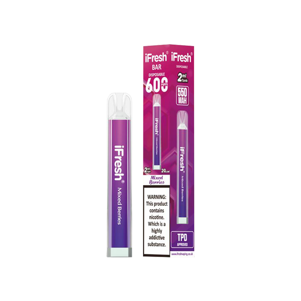 20mg iFresh Crystal Disposable Vape Device 600 Puffs - Vape Center