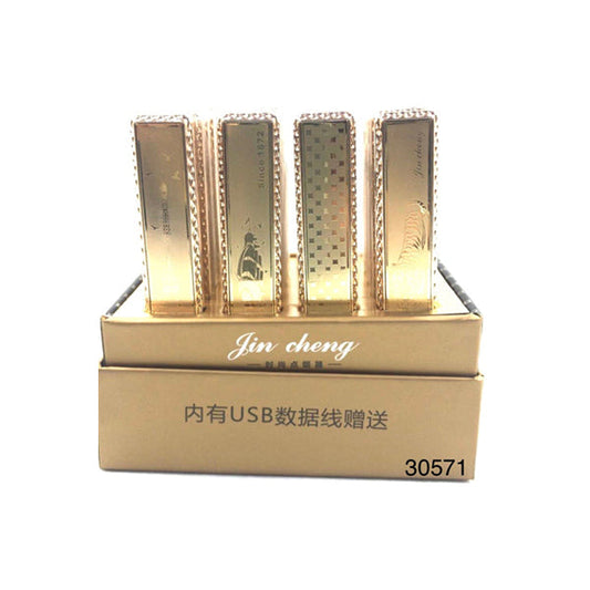 20 x USB Gold Laser Lighter Display Pack - 30571 - Vape Center