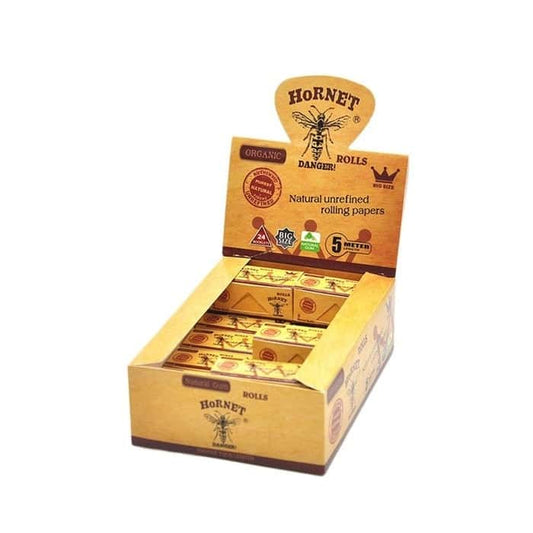 24 Hornet Natural Organic Papers 5 Meter Roll - Vape Center