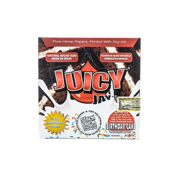 24 Juicy Jay Birthday Cake Flavoured King Size Premium Rolling Papers - Vape Center